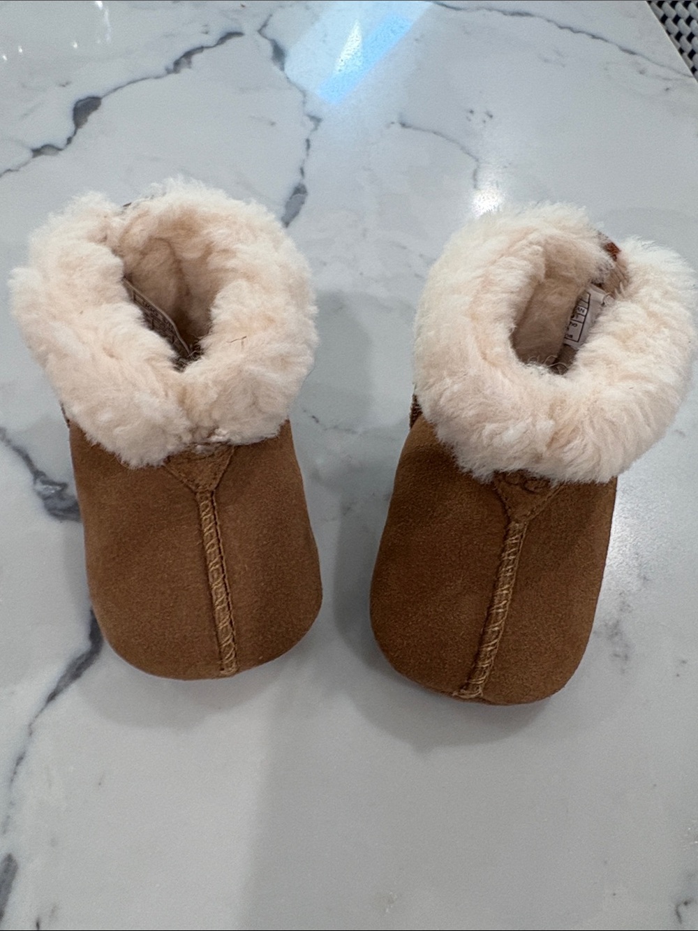 UGG Chestnut Infant Shearling-Lined Bootie with Cream Plush